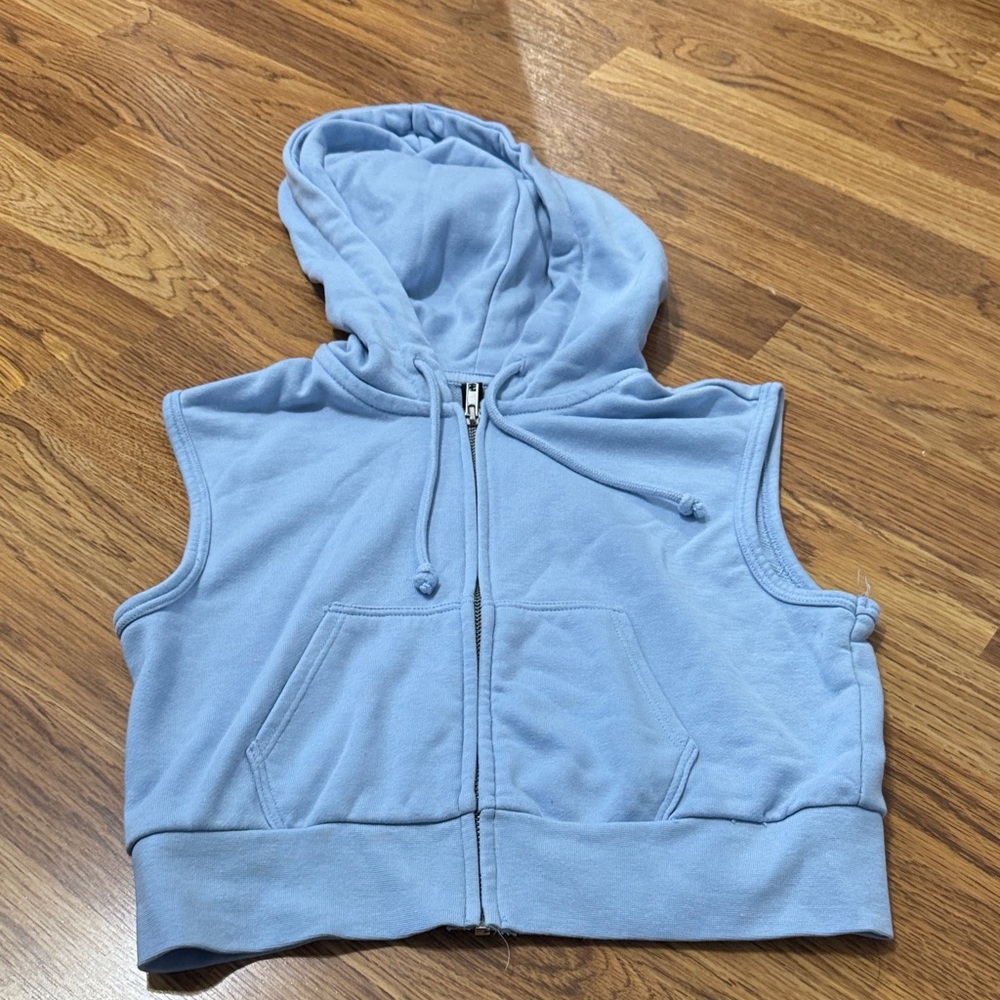Divided Light Blue Sleeveless Hoodie
